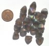 20 11mm Triangular Matte Smoke Topaz AB Nuggets